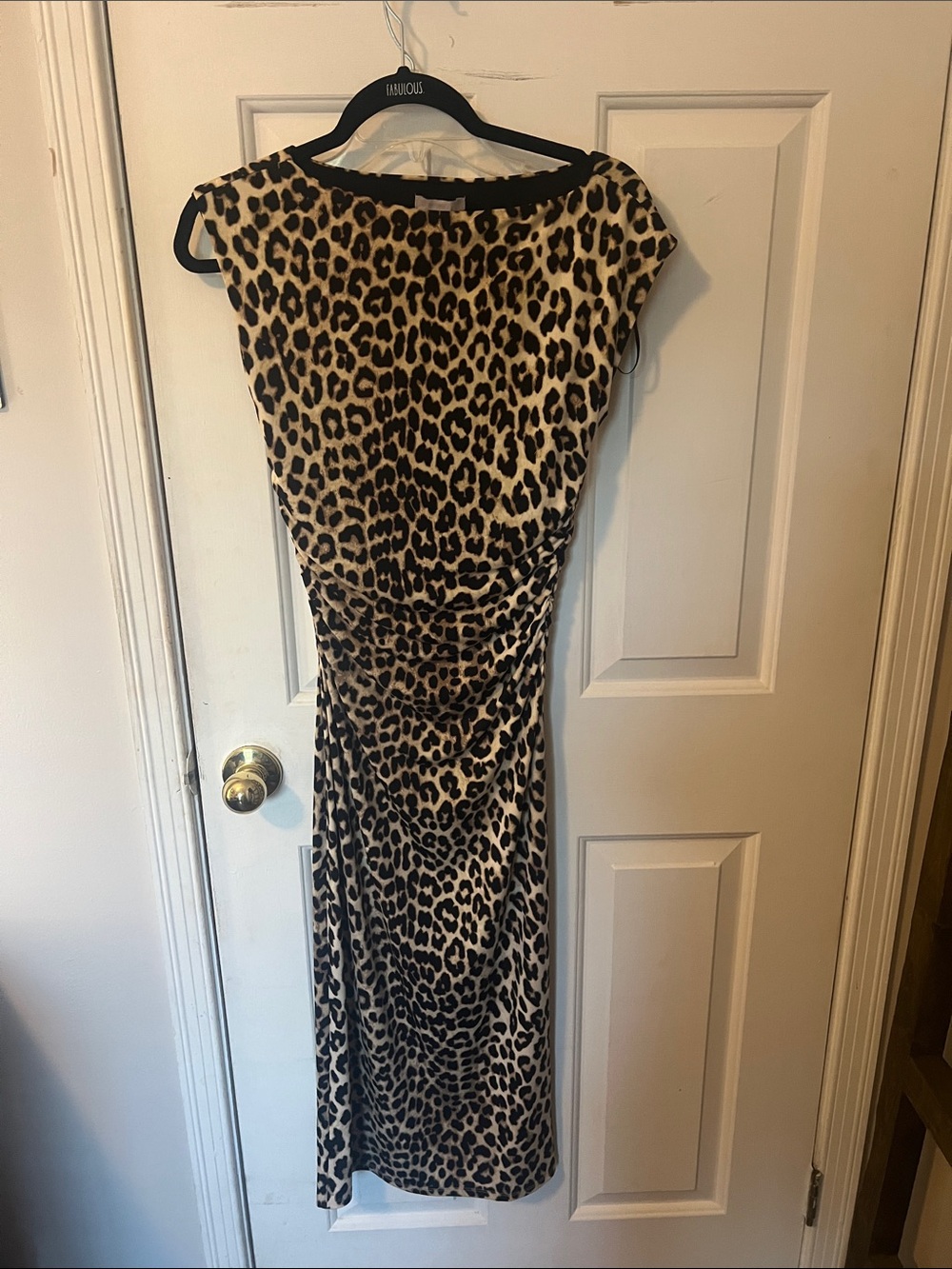 NWT H&M Leopard Print Midi Dress - Black & Tan